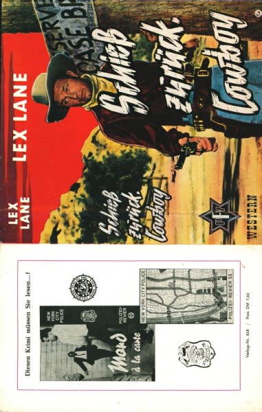 Lane, Lex Leihbuch SU Schieß zurück, Cowboy (Feldmann) nur Schutzumschlag