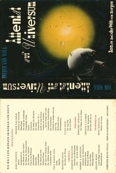 Holk, Freder van Leihbuch SU Attentat auf Universum (Weiss) nur Schutzumschlag