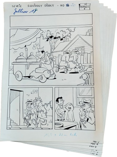 Originalzeichnung (1604) Squiddly Diddly 6 Seiten zus.