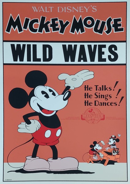 Disney Mickey Mouse Poster Wild Waves