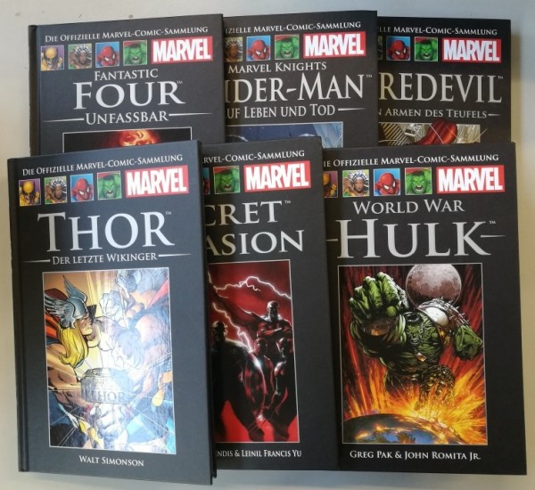 Paket 9616 5 verschiedene Offizielle Marvel-Comic-Sammlung (Hachette, B.) (Z1-2)
