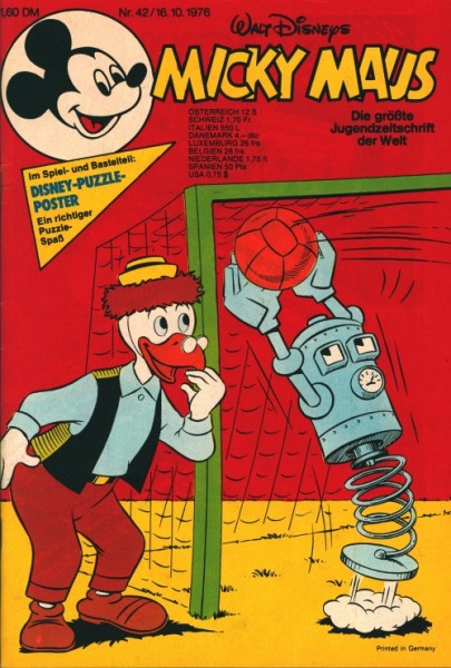 Micky Maus mit allen festen Beilagen Jahrgang 1976 (Ehapa, Gb.) Nr. 2-52