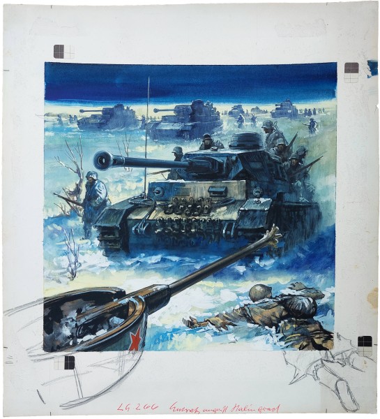 Originalzeichnung (1645) Landser ÜF