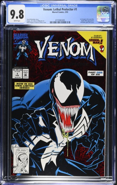 Venom: Lethal Protector (1993) #1 CGC Graded 9.8