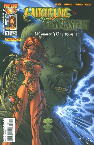 Witchblade vs. Frankenstein: Monster War (2005) Eric Basaldua Variant Cover 3