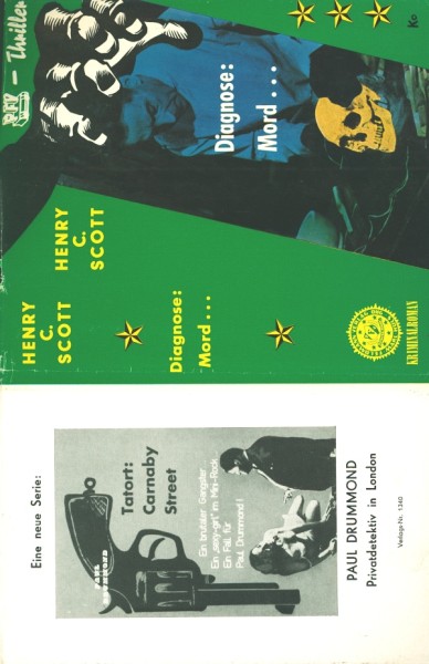 Scott, Henry C. Leihbuch SU Diagnose: Mord (Feldmann) nur Schutzumschlag