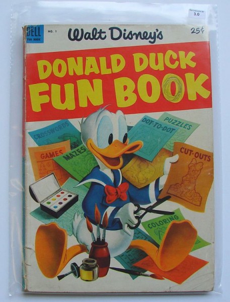 Dell Giant Comics - Donald Duck Fun Book Nr.1 Graded 3.0