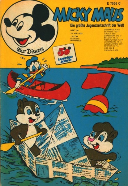 Micky Maus (Ehapa, Gb.) Jahrgang 1973 Nr. 1-52