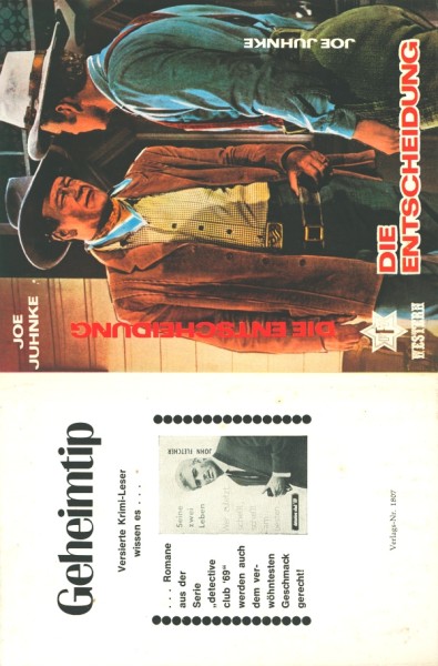 Juhnke, Joe Leihbuch SU Entscheidung (Feldmann) nur Schutzumschlag