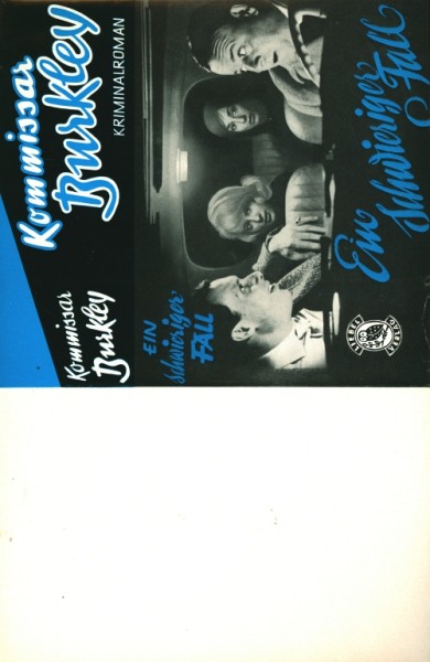 Kommissar Burkley Leihbuch SU Ein schwieriger Fall (Liebel) nur Schuzumschlag