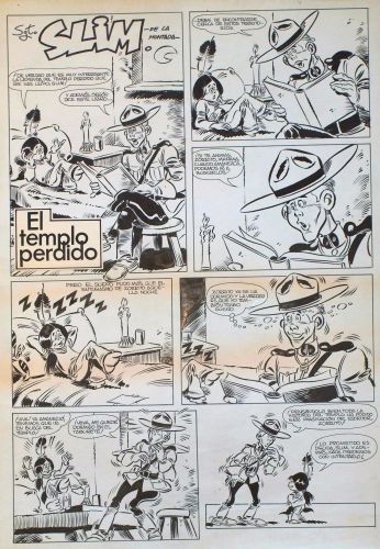 Originalzeichnung (0960) Sgt. Slim 6 Seiten zus. ÜF