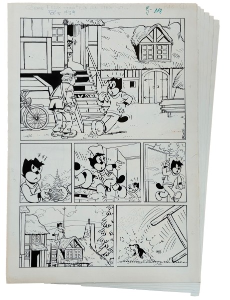 Originalzeichnung (1588) Felix 739 10 Seiten zus. ÜF