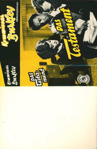 Kommissar Burkley Leihbuch SU Testament (Liebel) nur Schutzumschlag