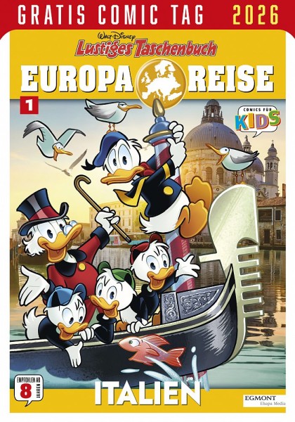 Gratis Comic Tag 2026: Lustiges Taschenbuch - Europareise