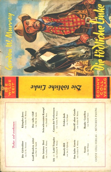 Wilde Zeit Leihbuch SU Tödliche Linke (Conny Cöll-Verlag) nur Schutzumschlag