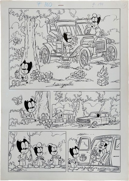 Originalzeichnung (1527) Felix 860 10 Seiten zus. ÜF