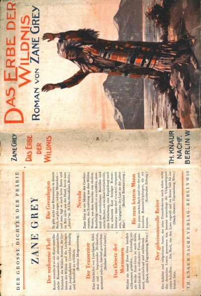 Grey, Zane Leihbuch SU VK Erbe der Wildnis (Knaur, Vorkrieg) nur Schutzumschlag