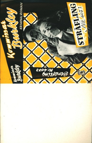 Kommissar Burkley Leihbuch SU Sträfling Nr. 4073 (Liebel) nur Schutzumschlag