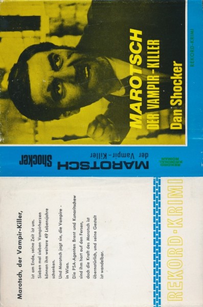 Shocker, Dan Leihbuch SU Marotsch der Vampir-Killer (Rekord) nur Schutzumschlag