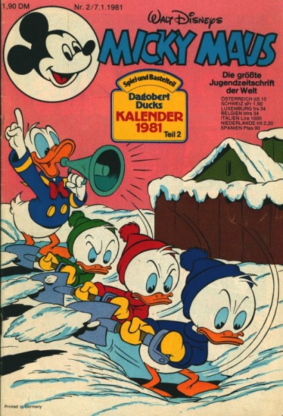 Micky Maus mit allen festen Beilagen Jahrgang 1981 (Ehapa, Gb.) Nr. 1-53