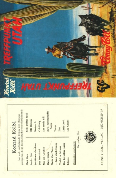 Conny Cöll Leihbuch SU Treffpunkt Utah (Conny Cöll-Verlag) nur Schutzumschlag