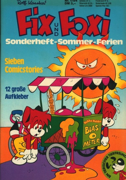 Fix und Foxi Sonderheft (Pabel, Gb.) Sommer-Ferien mit Beilage 1983-1986