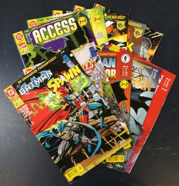 Paket 3725 10 verschiedene DC gegen Marvel Comics (Dino, Gb.) (Z0-2)