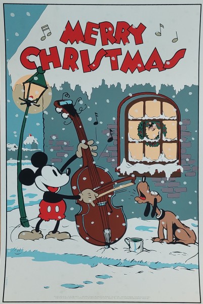 Disney Mickey Mouse Poster Merry Christmas