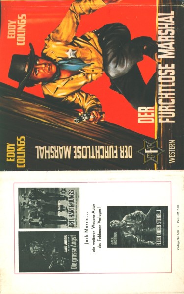 Colings, Eddy Leihbuch SU Furchtlose Marshal (Feldmann) nur Schutzumschlag