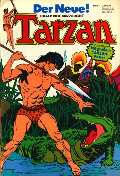 Tarzan (Ehapa, Gb.) Jhrg. 1979 mit Poster Nr. 1