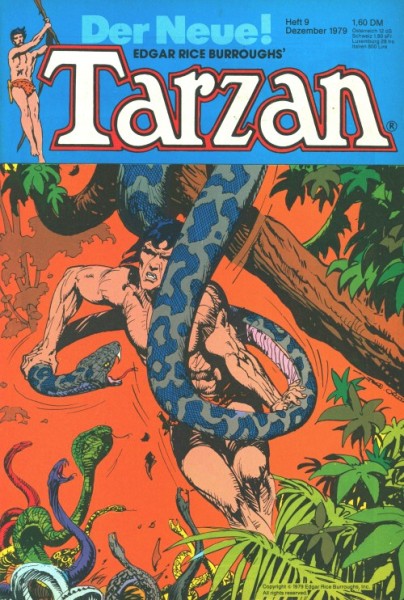 Tarzan (Ehapa, Gb.) Jhrg. 1979 Nr. 1-9 kpl. (Z3)
