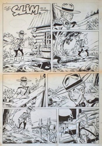 Originalzeichnung (0962) Sgt. Slim 6 Seiten zus. ÜF