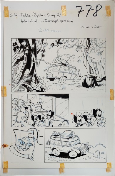 Originalzeichnung (1519) Felix 778 10 Seiten zus. ÜF