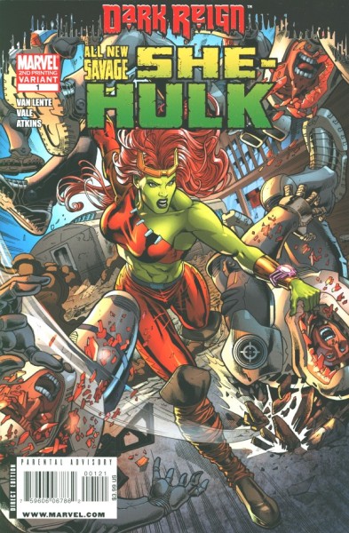 Savage She-Hulk (2009) 2nd Printing Variant Cover 1
