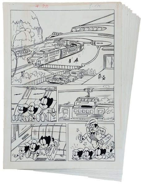 Originalzeichnung (1589) Felix 830 10 Seiten zus. ÜF