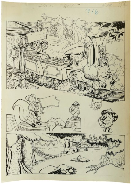 Originalzeichnung (1531) Felix 916 8 Seiten zus. ÜF