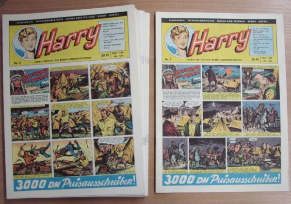 Harry die bunte Jugendzeitung (Hethke, GbÜ.) Nr. 1-51 zus. + Sonderausgabe "50 Jahre Akim" (Z1)