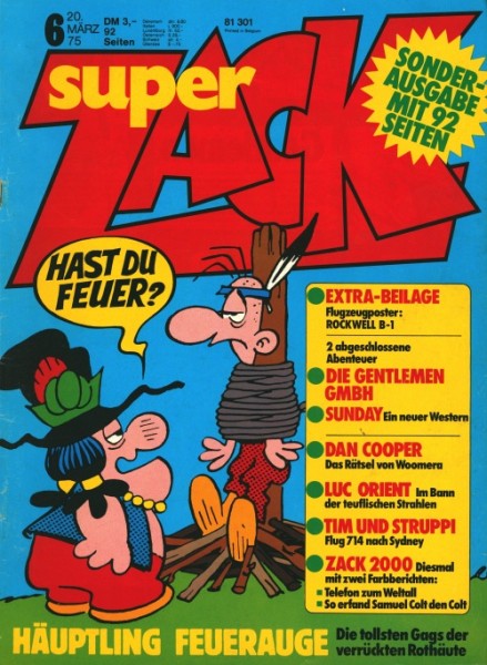 Zack (Koralle, GbÜ.) Jhrg. 1975 mit allen Beilagen Nr. 1,4,6,18,20,25