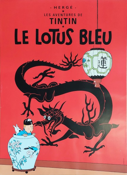 Tim und Struppi Poster Le Lotus Bleu Hergé