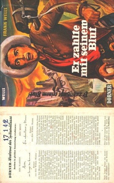 Wells, Frank Leihbuch SU Er zahlte mit seinem Blut (Dörner) nur Schutzumschlag