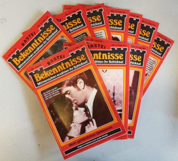 Paket 7142 30 verschiedene Bekentnisse Romane (Bastei) (Z1)