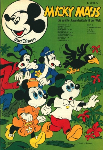 Micky Maus (Ehapa, Gb.) Jahrgang 1974 Nr. 1-52