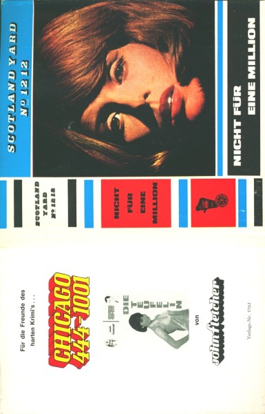 Scotland Yard No. 1212 LB SU Nicht für eine Million (Feldmann) Leihbuch nur Schutzumschlag