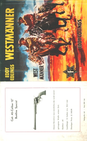 Colings, Eddy Leihbuch SU Westmänner (Feldmann) nur Schutzumschlag
