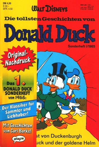 Tollsten Geschichten von Donald Duck (Ehapa, Gb.) Nachdruck Nr. 1 (Nachdruck) (Z0-2)