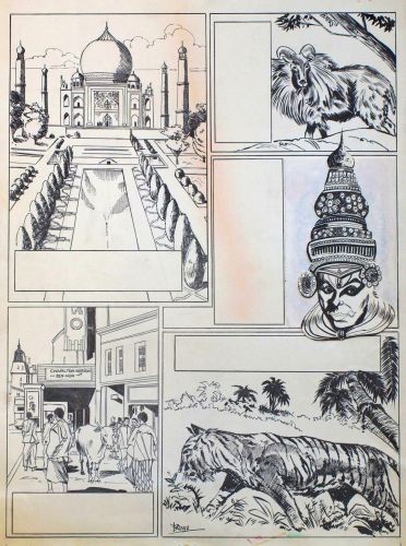 Originalzeichnung (0944) Geheimnisvolles Indien ÜF