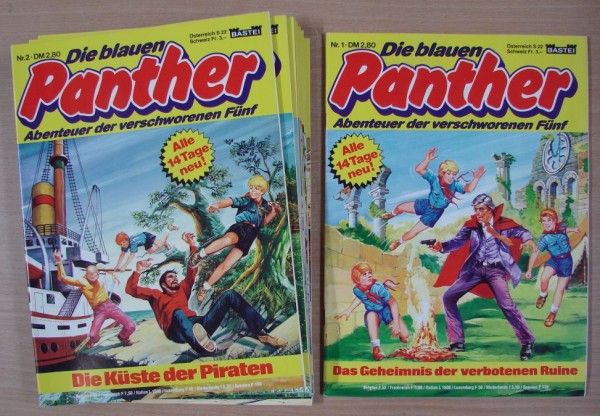 Blauen Panther (Bastei, GbÜ.) Nr. 1-22 kpl. (Z2-3)