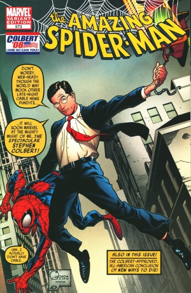 Amazing Spider-Man (2003) Stephen Colbert Variant Cover 573
