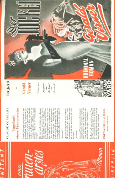 Verner, Gerald Leihbuch SU Jockei (Eden) nur Schutzumschlag