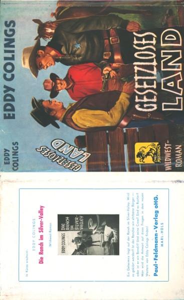 Colings, Eddy Leihbuch SU Gesetzloses Land (Feldmann) nur Schutzumschlag